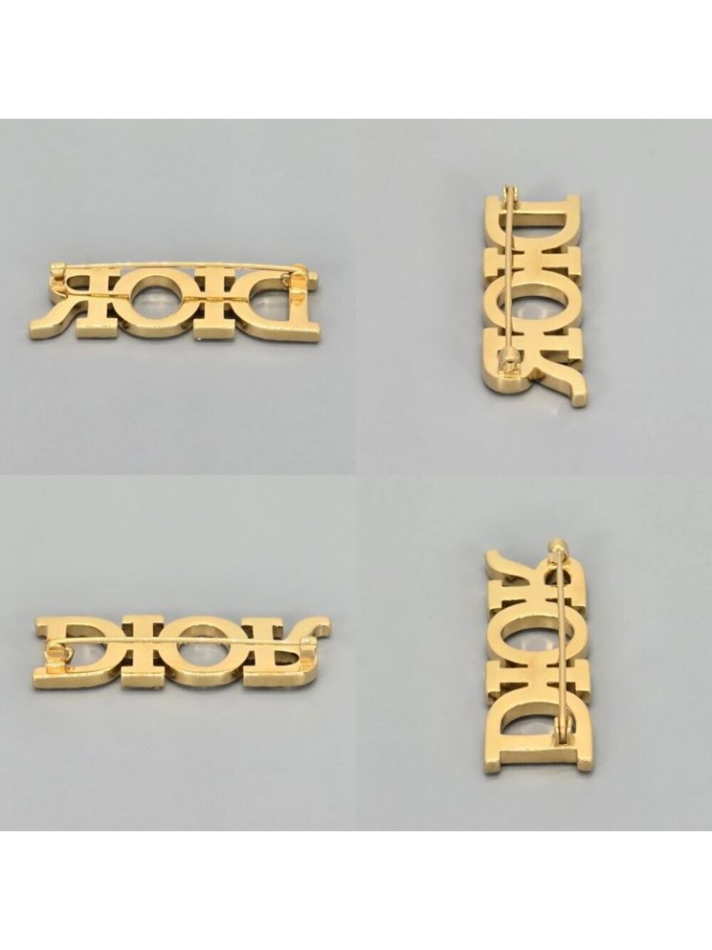 Dior Dioevolution Logo Brooch Crystal Gold - Picture 4 of 8